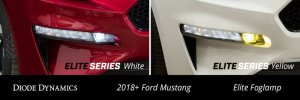 Ford Mustang Fog Lights - Diode Dynamics - Elite Series Combination - Cool White - `18-`23